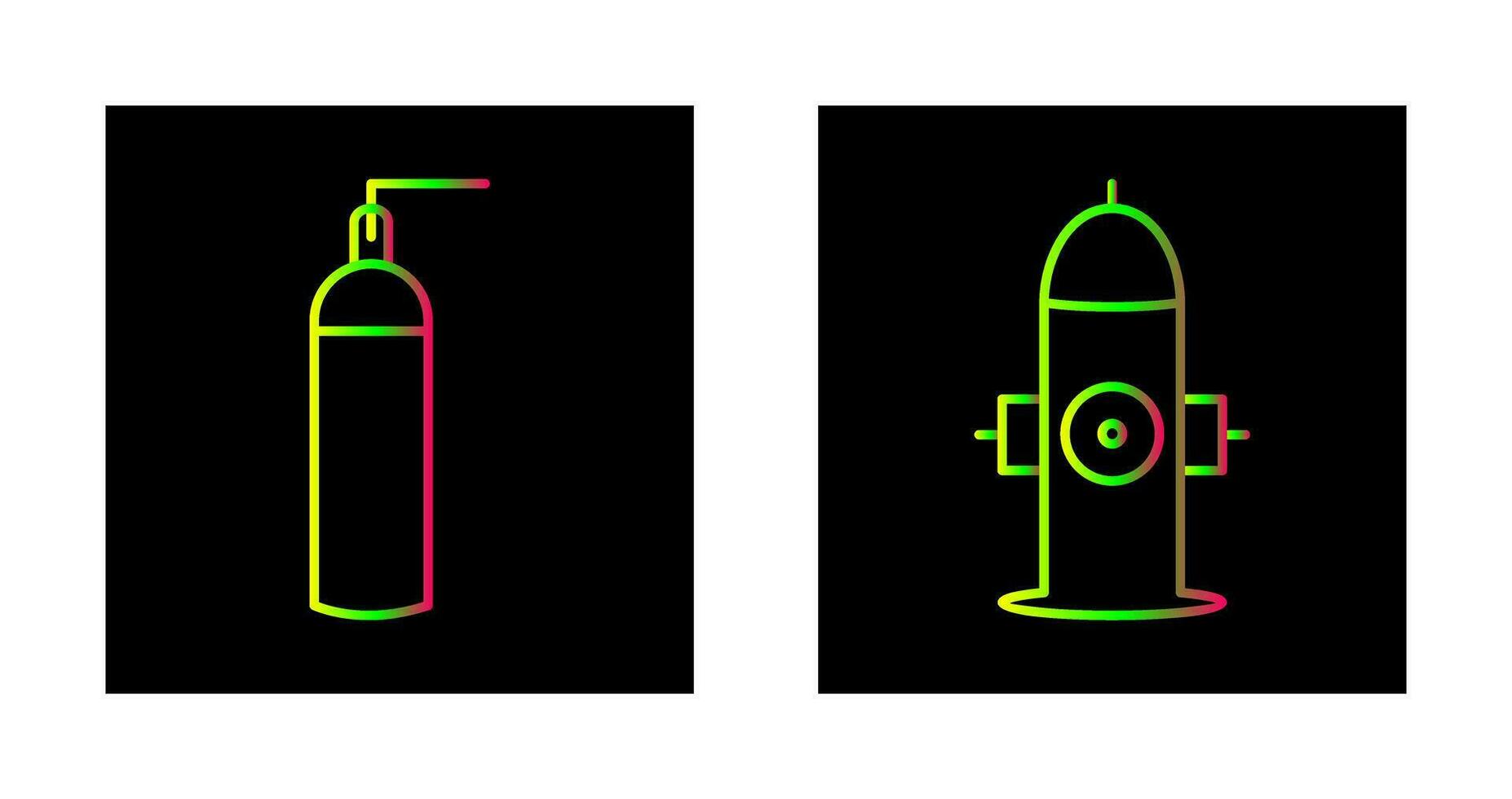 boca de aguas y oxígeno tanque icono vector