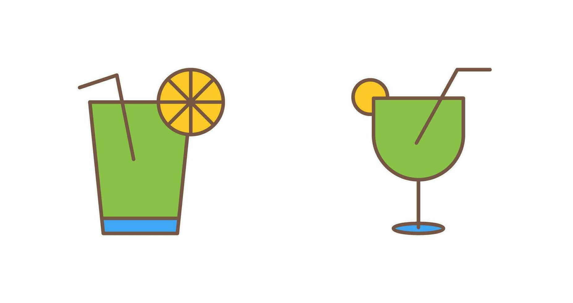 lemon juice and drinks Icon vector