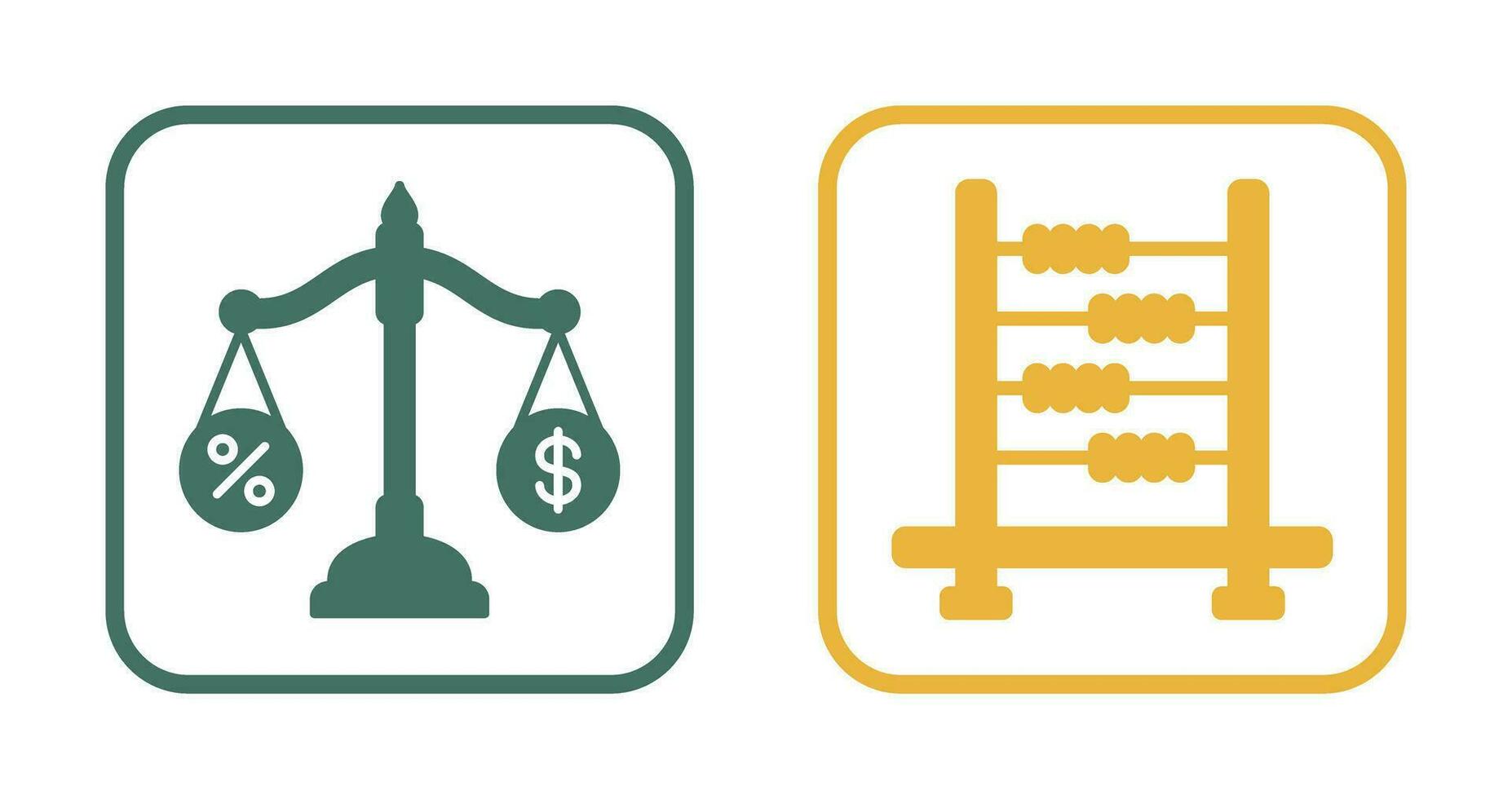 Scale and Abacus Icon vector