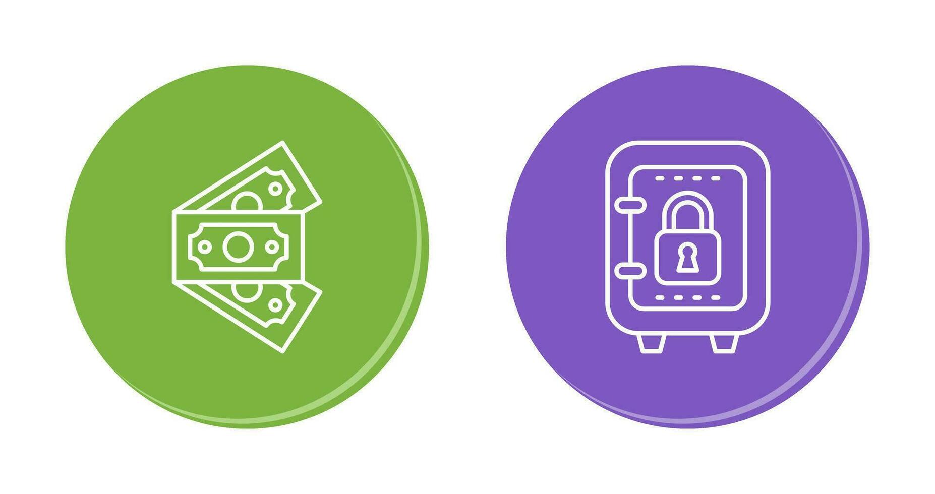 Money and Safe Box Icon vector