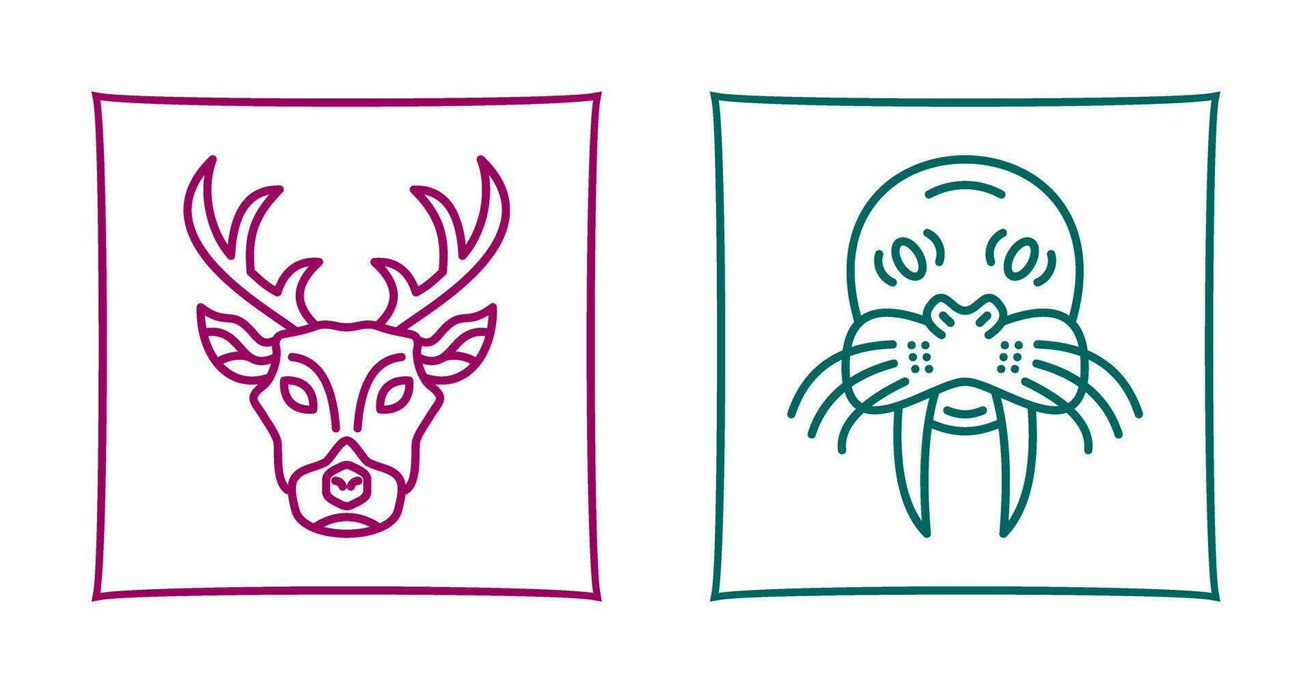 Deer and animal Icon vector