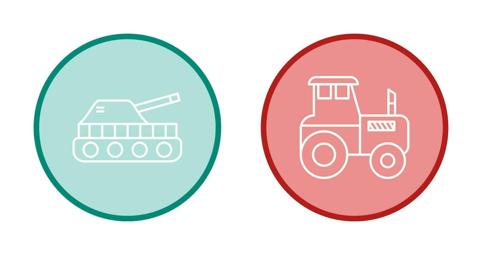 Tank and Tractor Icon vector