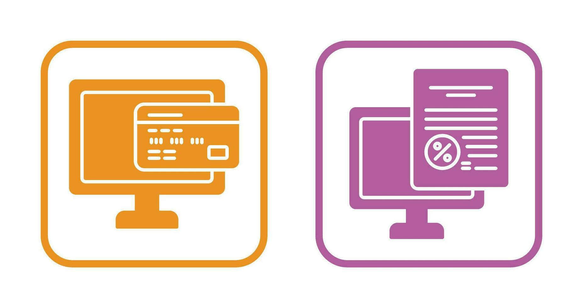 Online Payment and Online Tax Icon vector