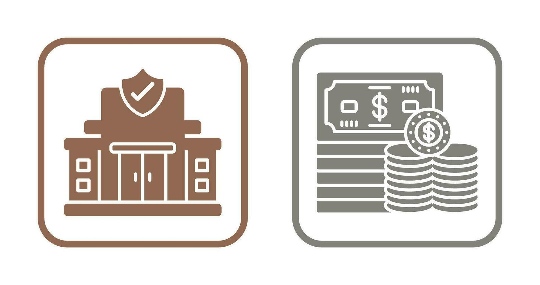 Protection Office and Money Icon vector