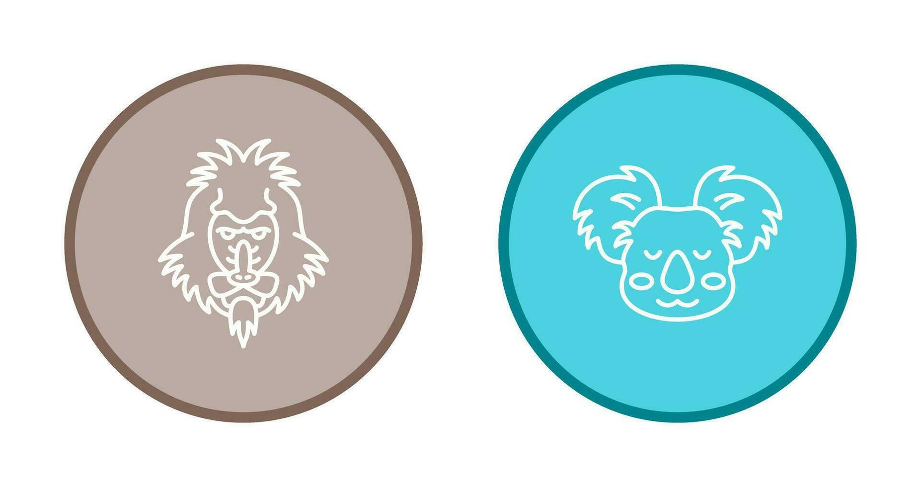 Mandrill and Koala Icon vector