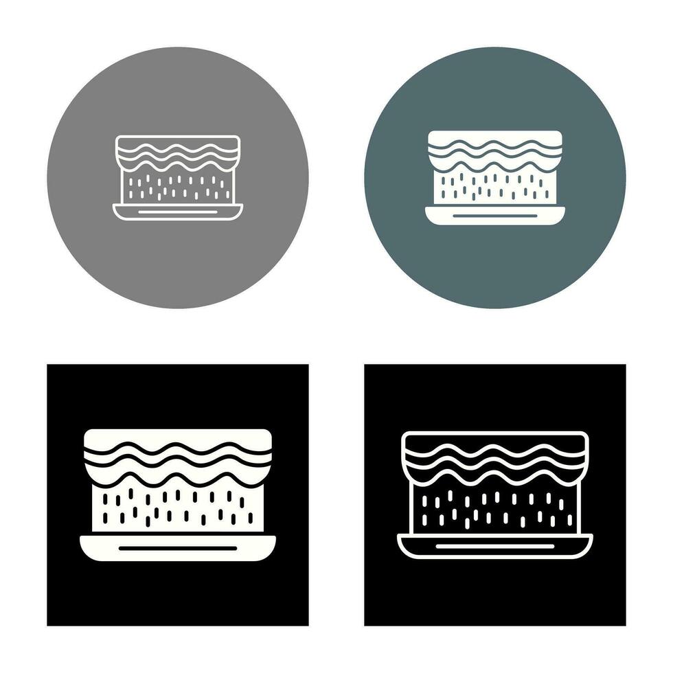 Unique Cream Cake Vector Icon