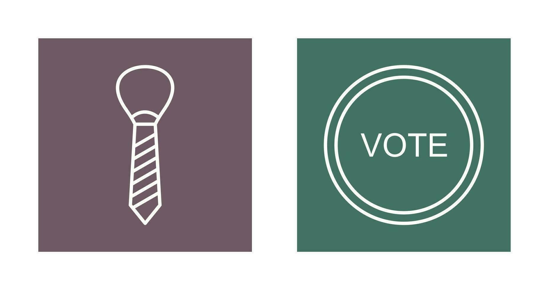 Corbata y votar enlace icono vector