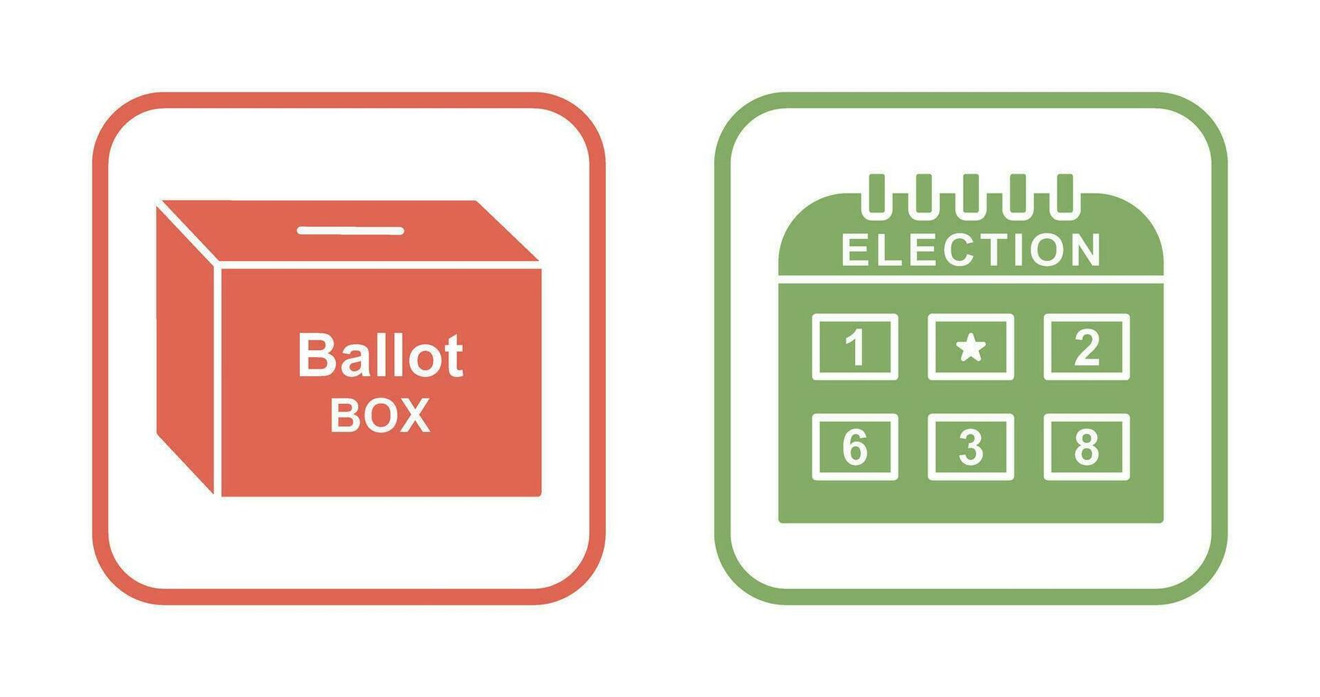 Ballot Box and Election day Icon vector