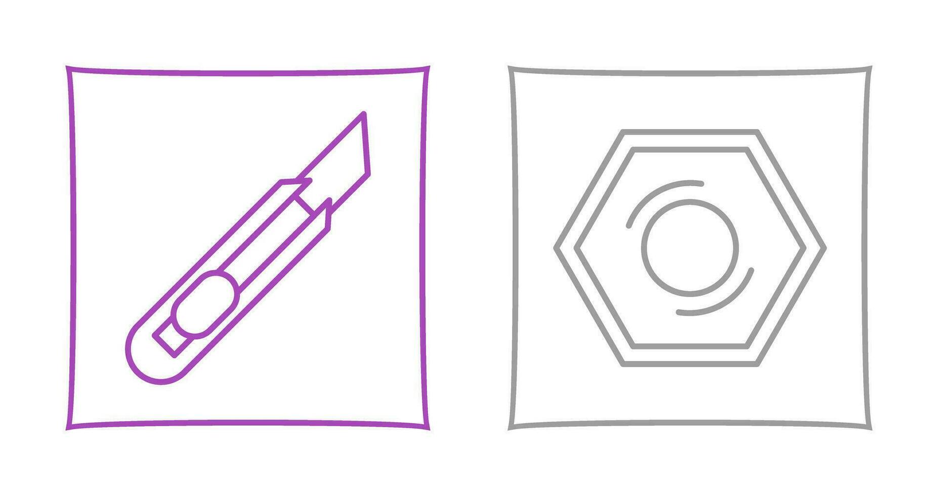 Stationary Kinfe and Nut Icon vector