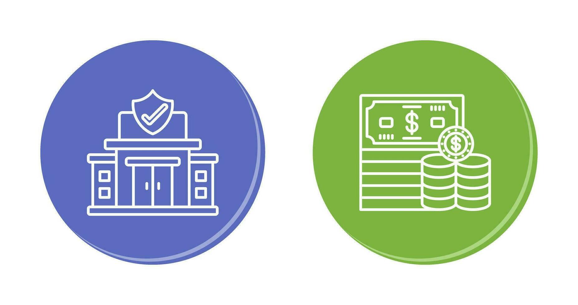 Protection Office and Money Icon vector