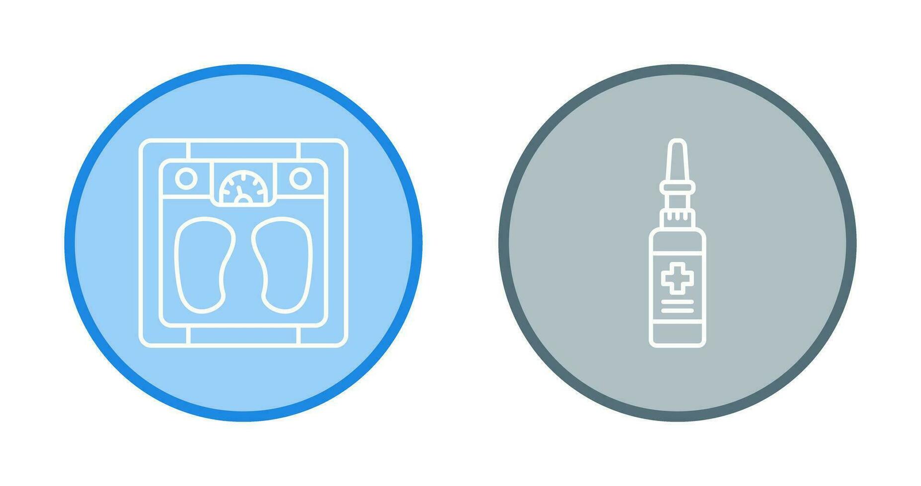 Weighing Scale and Nasal Icon vector