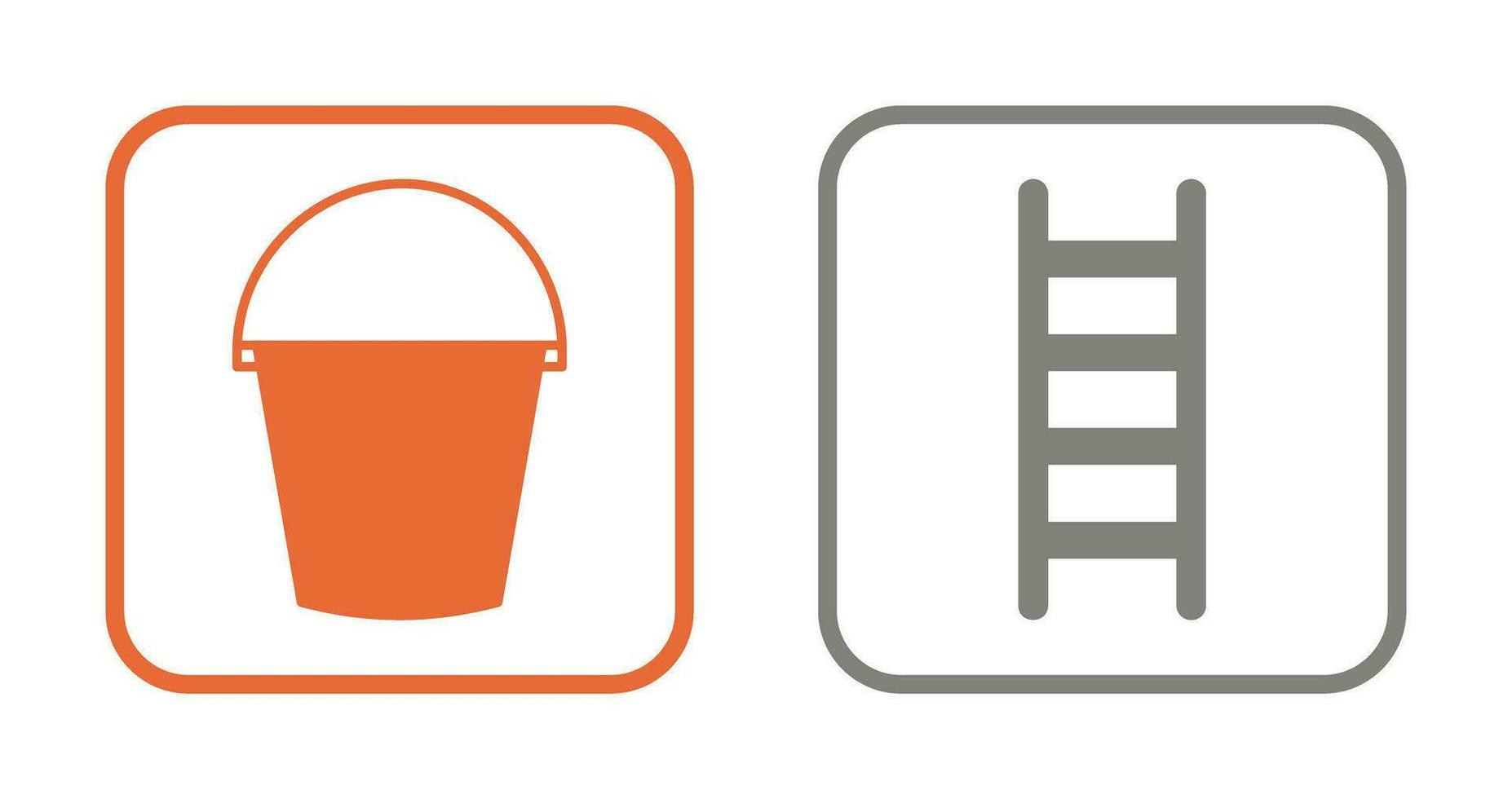 Water Bucket and Ladder Icon vector