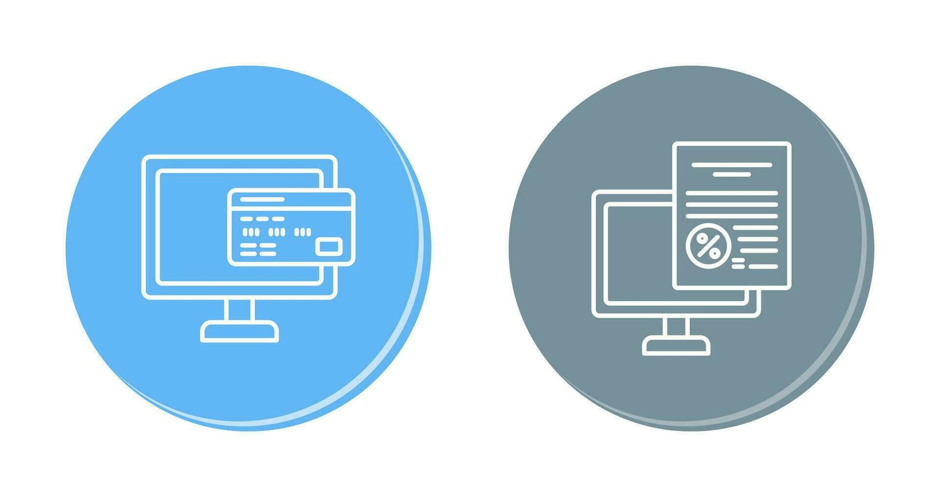 Online Payment and Online Tax Icon vector