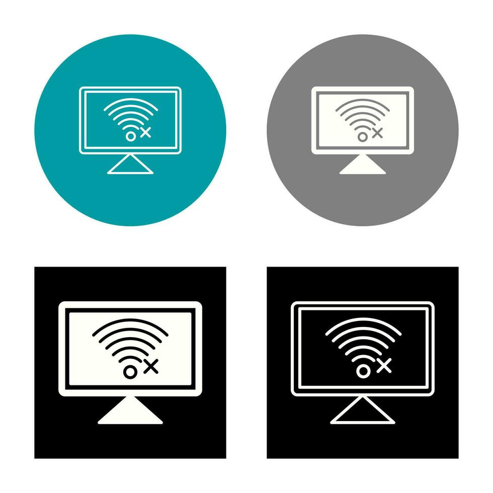Disconnected Network Vector Icon