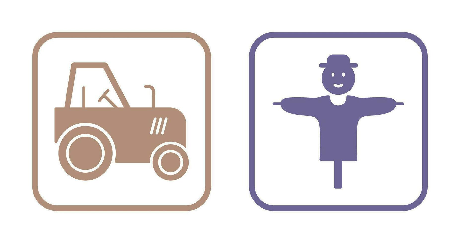 Tractor and Farming Icon vector