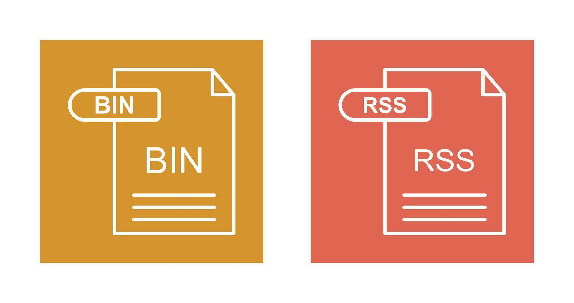 BIN and RSS Icon vector