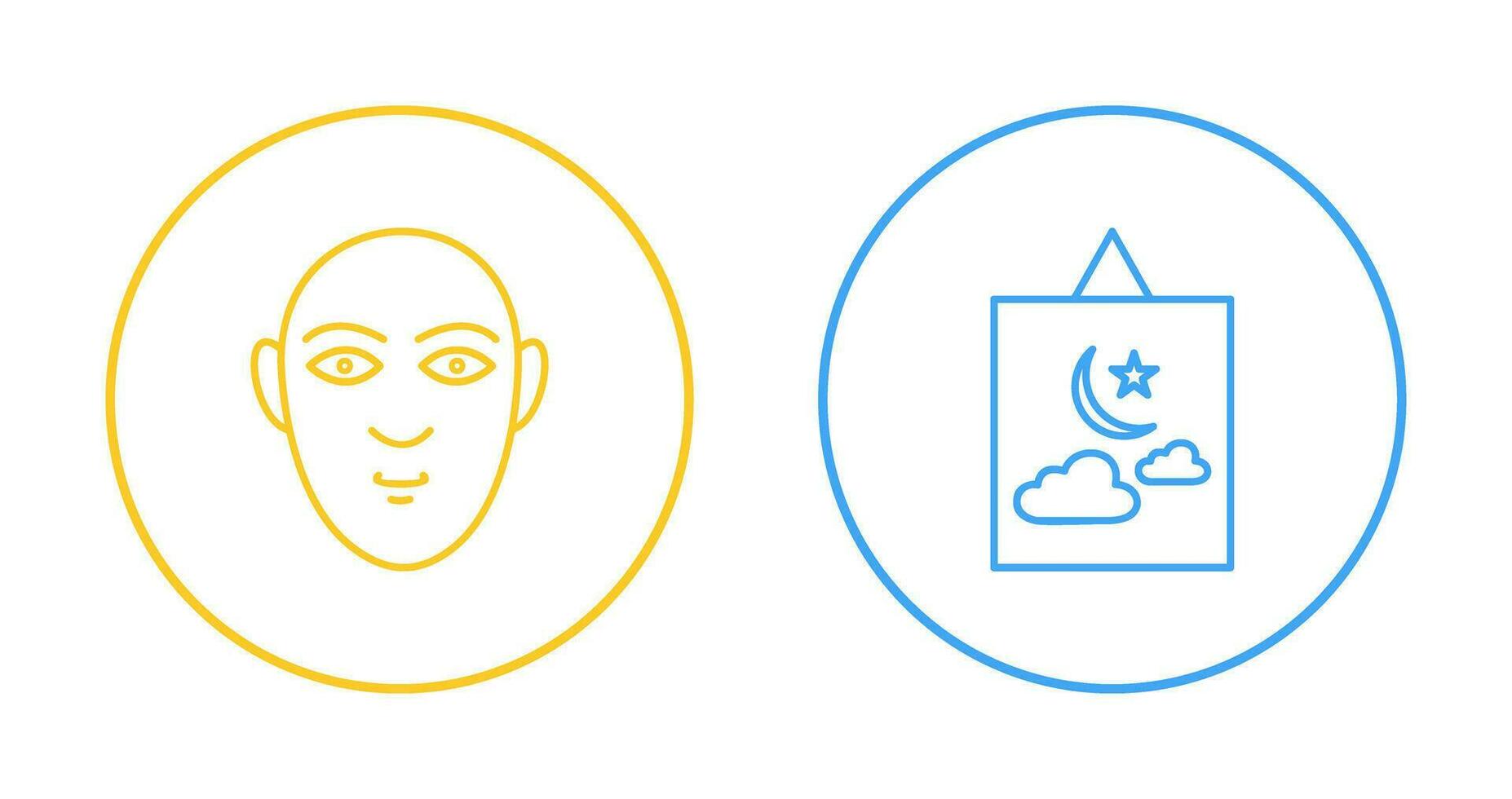 Human face and Hanging Icon vector