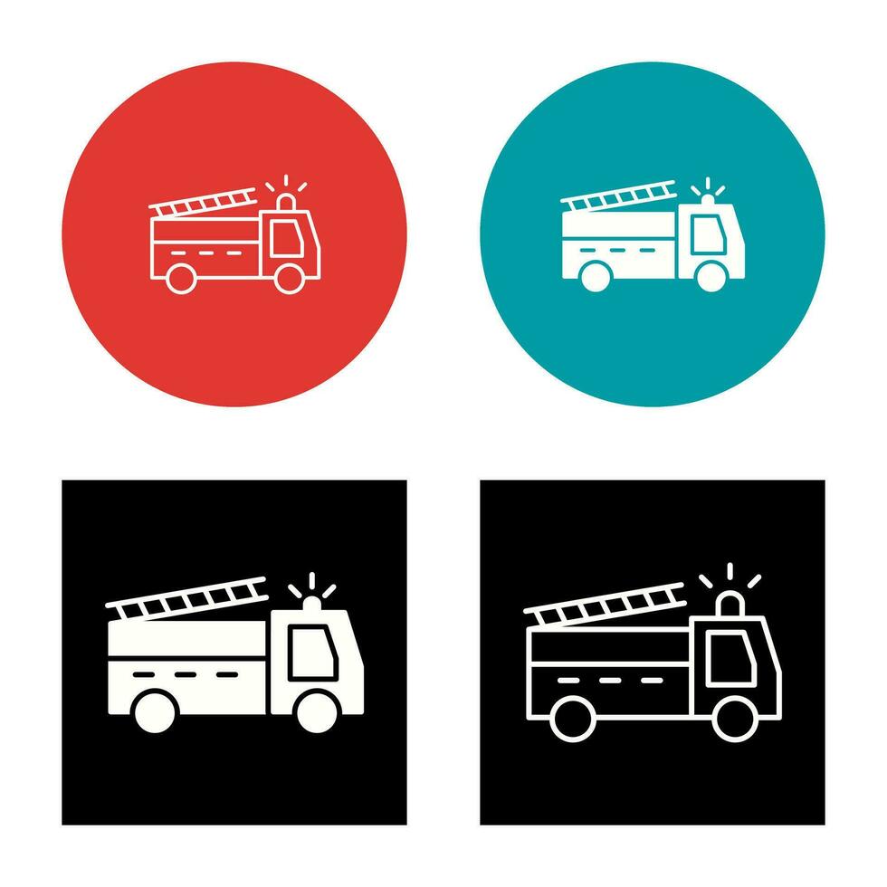 Unique Fire Truck Vector Icon