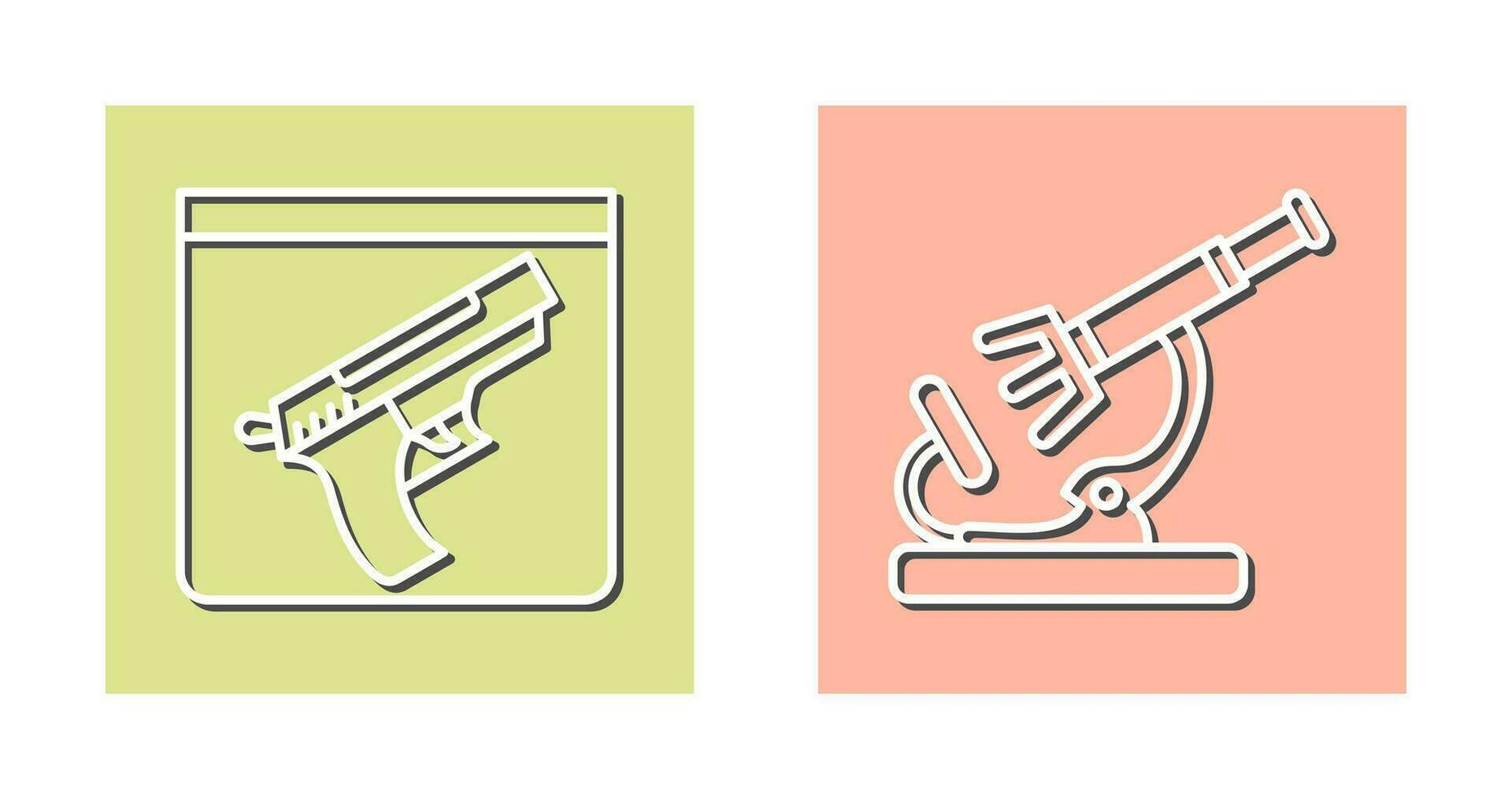 Evidence and Microscope Icon vector