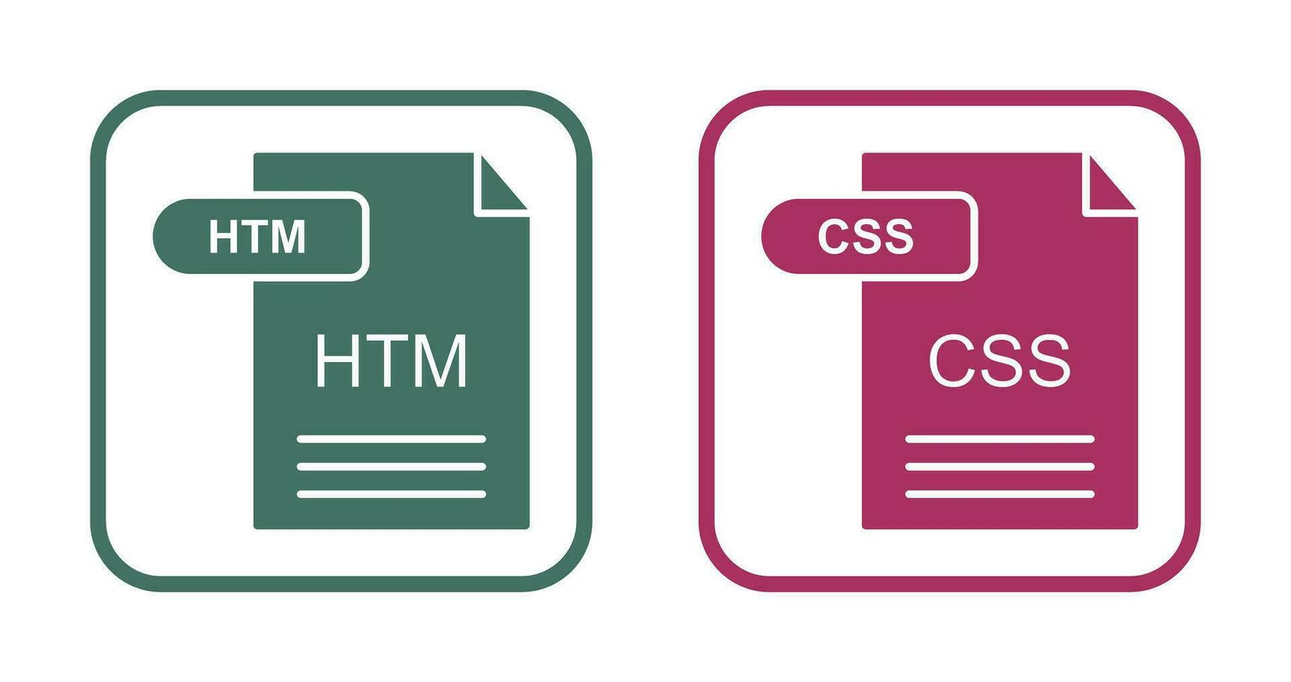 HTM and CSS Icon vector