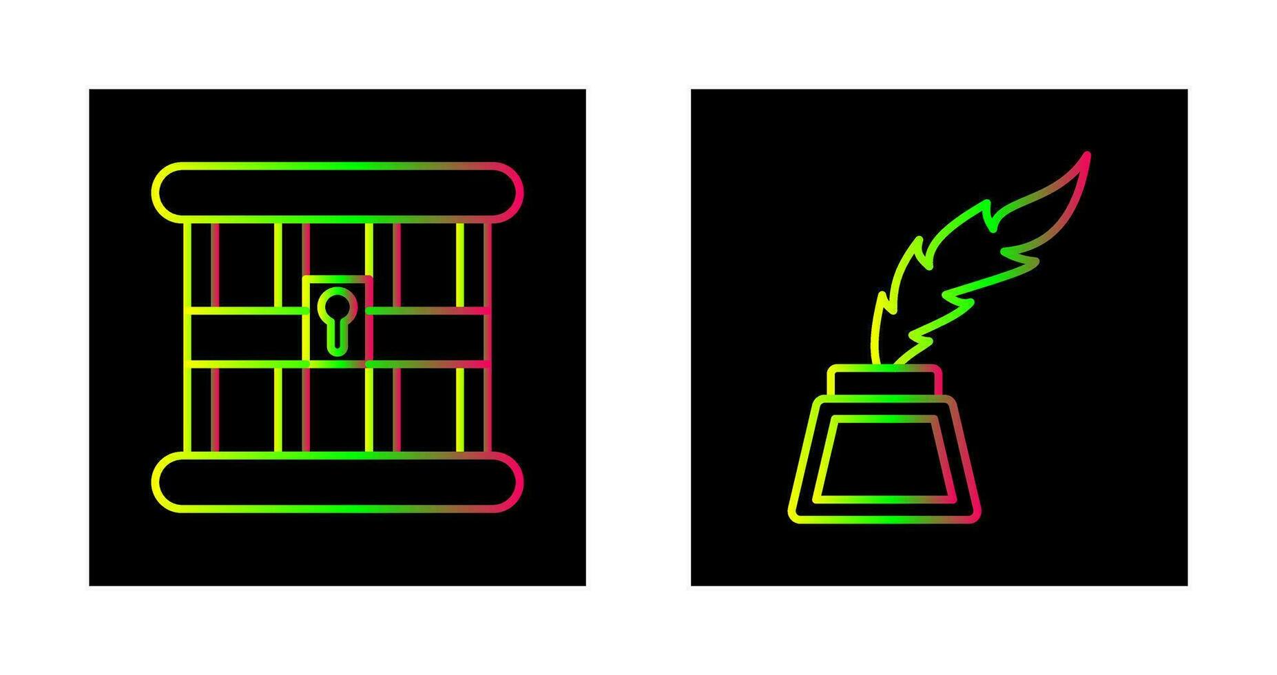 Jail and Inkwell Icon vector