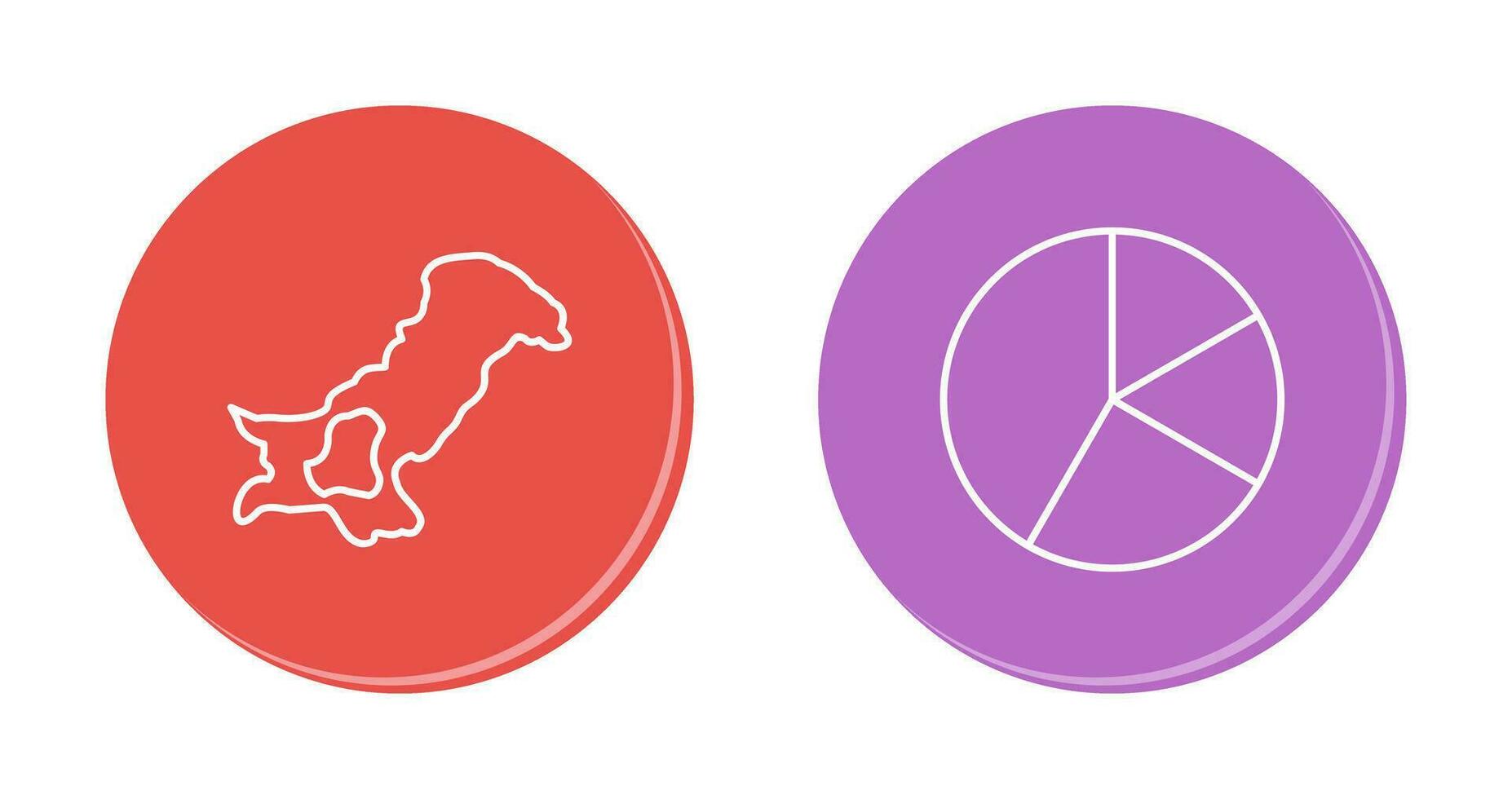 Map and Pie Icon vector