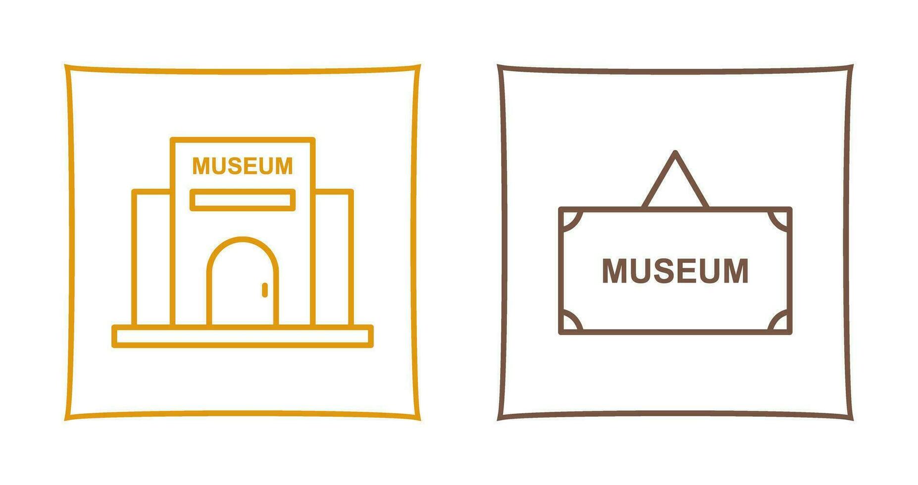 Museum Building and Museum Icon vector