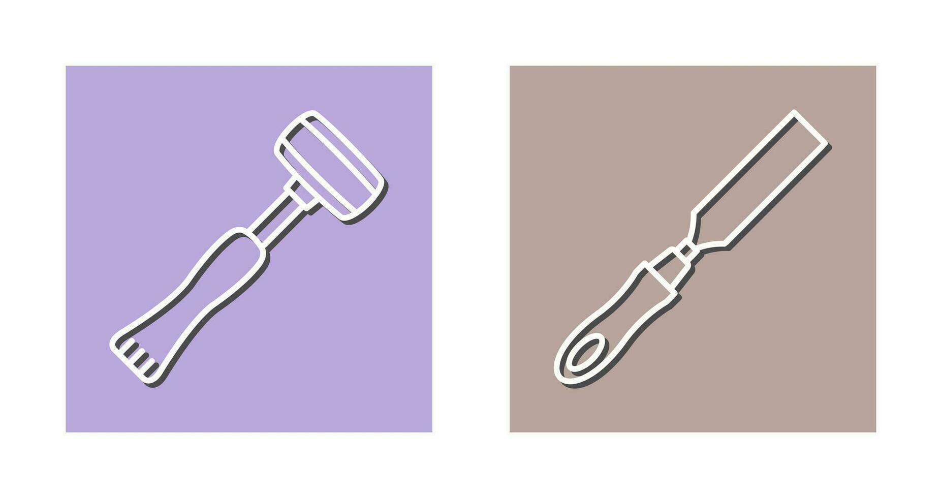Sledgehmmer and Chisel Icon vector