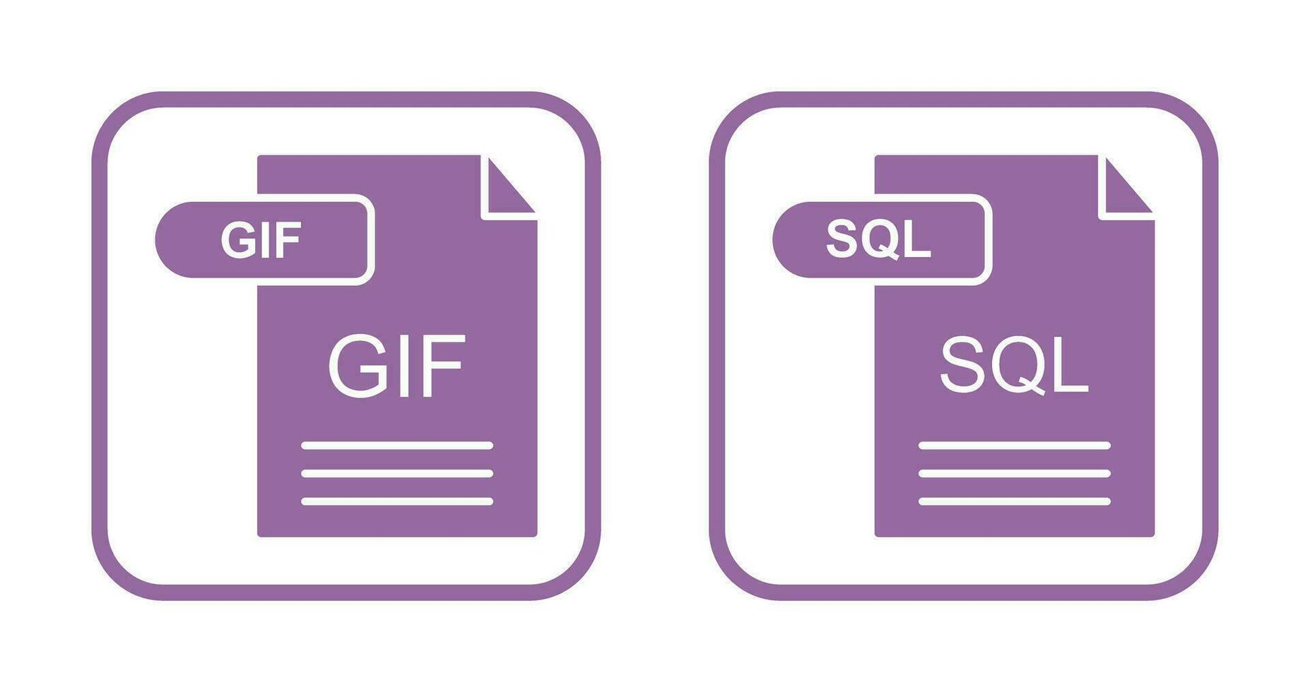 GIF and SQL Icon 33013410 Vector Art at Vecteezy