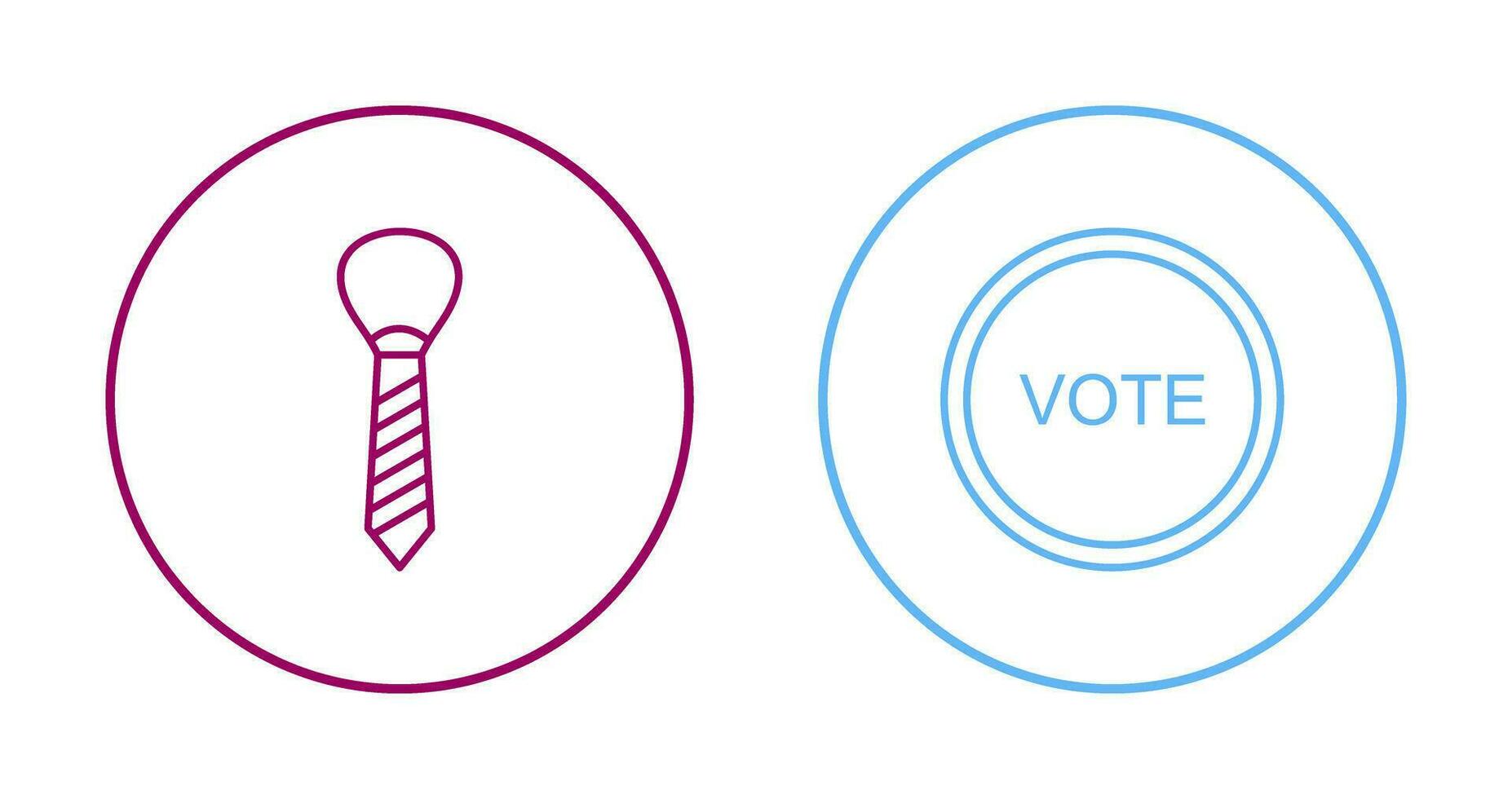 Tie and Vote Link Icon vector