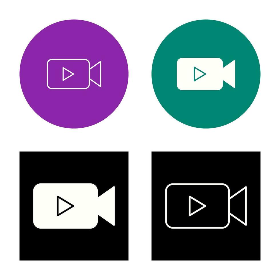 icono de vector de video único