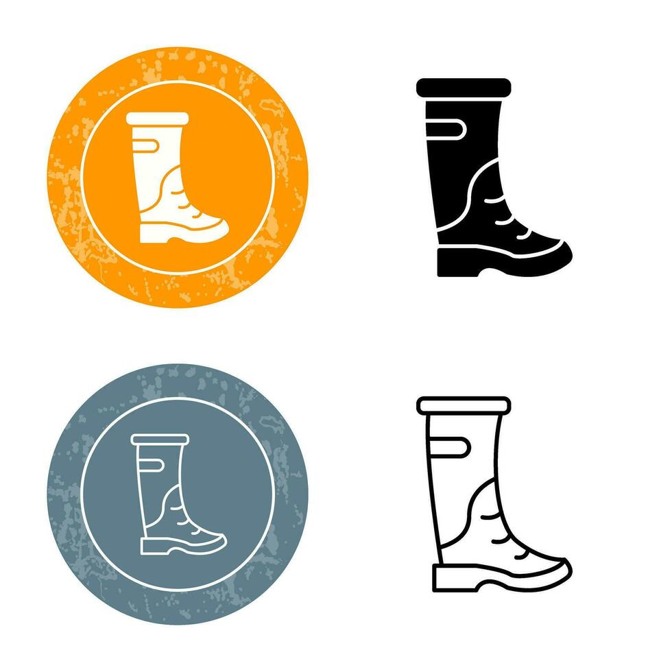 icono de vector de botas de lluvia