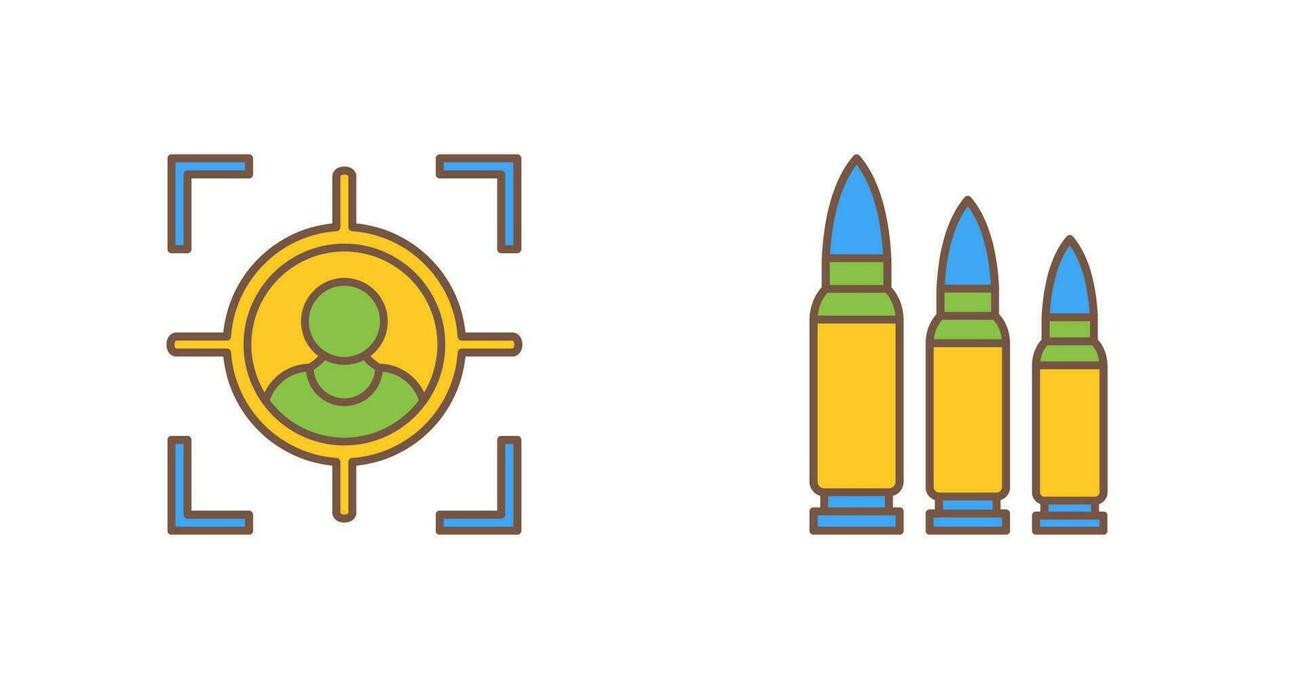 Target and Bullets Icon vector