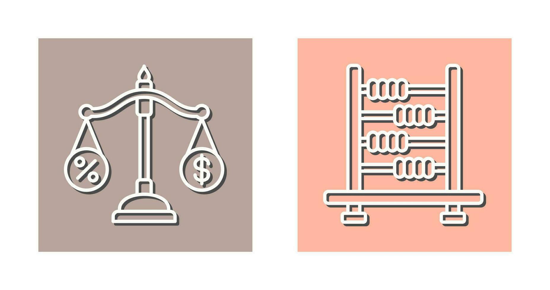 Scale and Abacus Icon vector