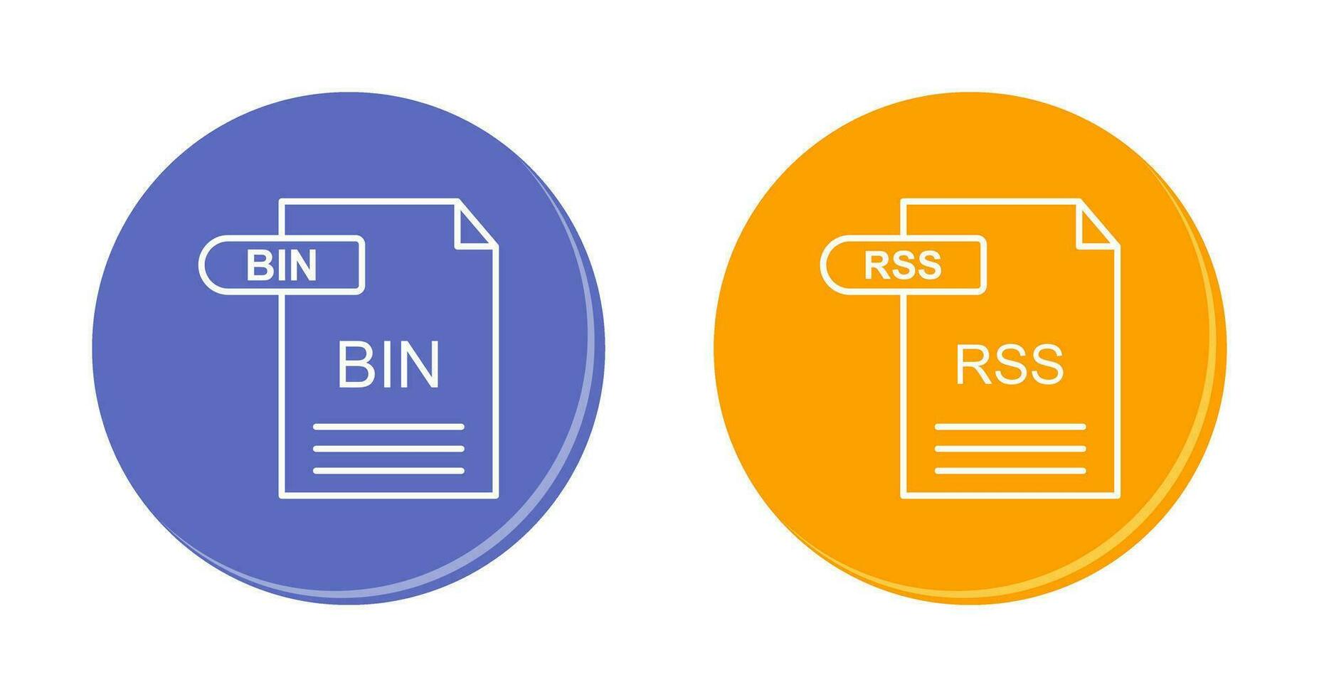 BIN and RSS Icon vector