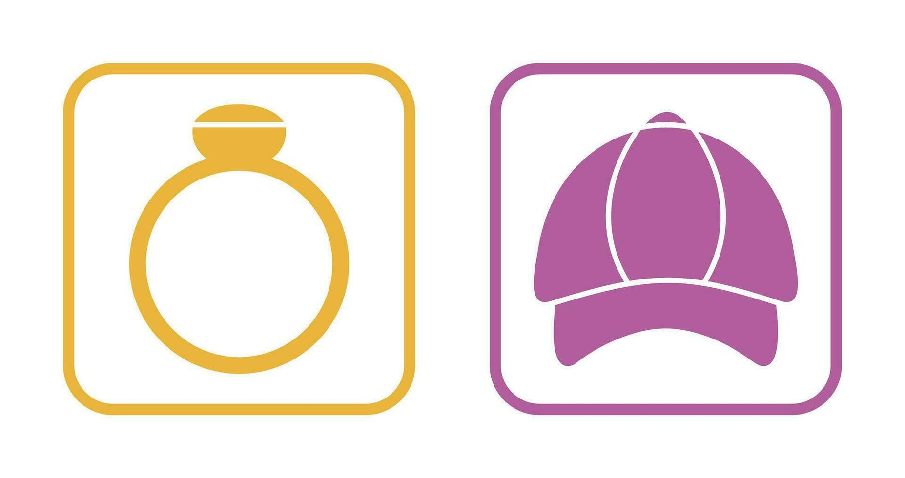 Ring and P Cap Icon vector