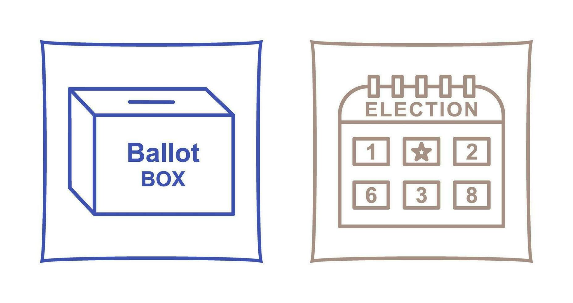 Ballot Box and Election day Icon vector