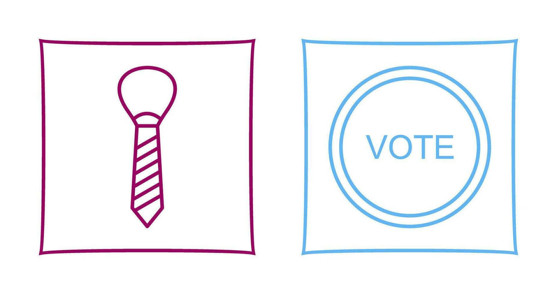 Tie and Vote Link Icon vector