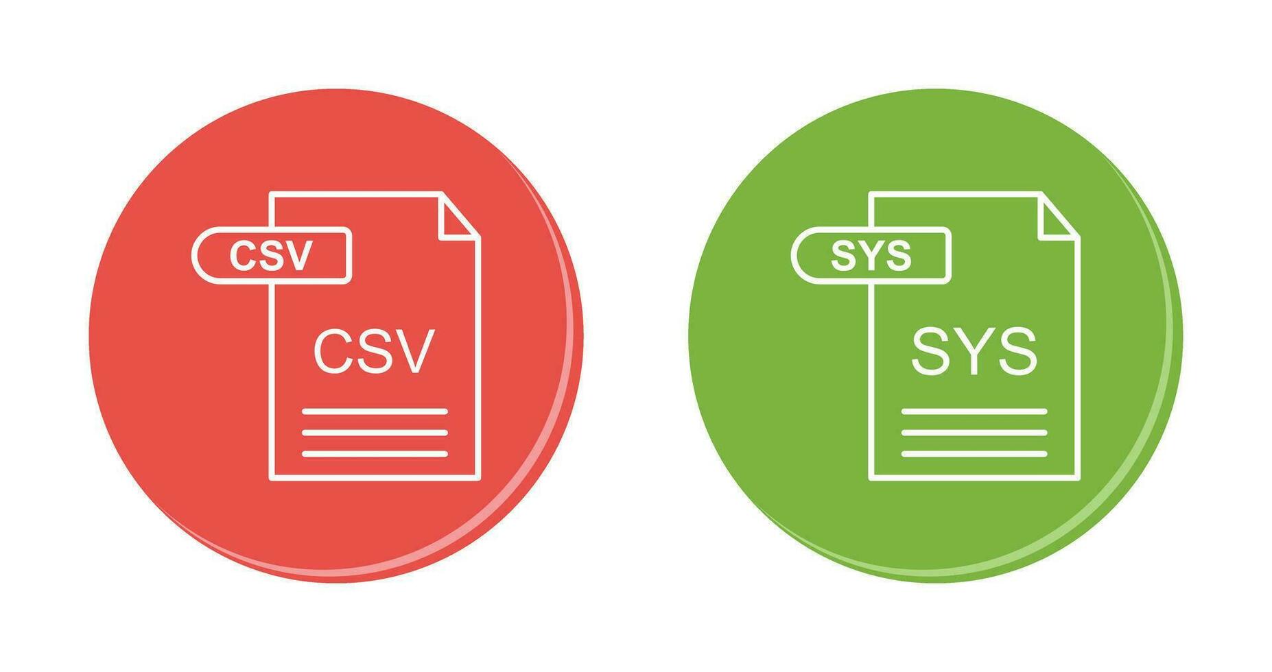 CSV and SYS Icon vector