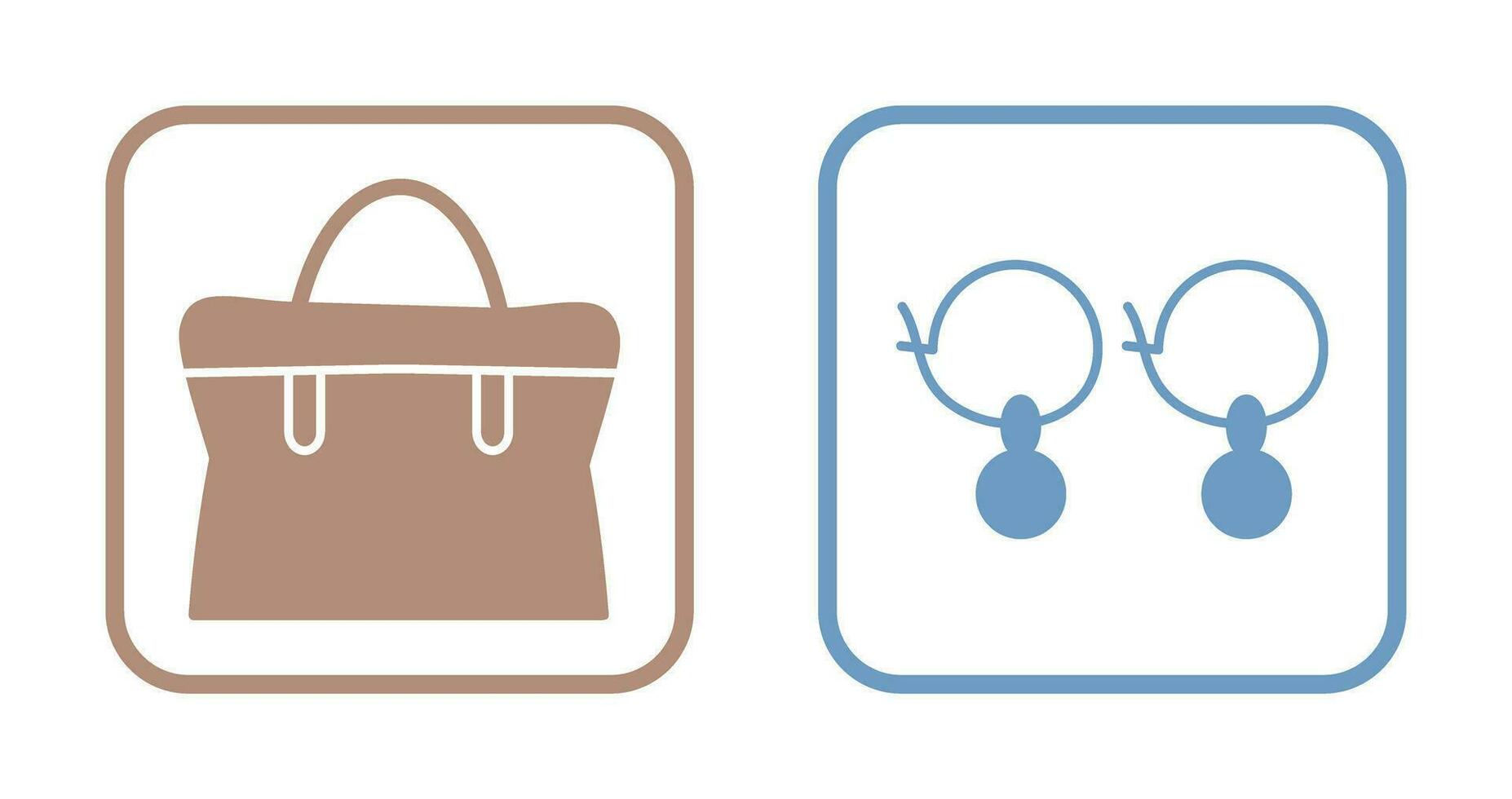 Bag and Earrings Icon vector