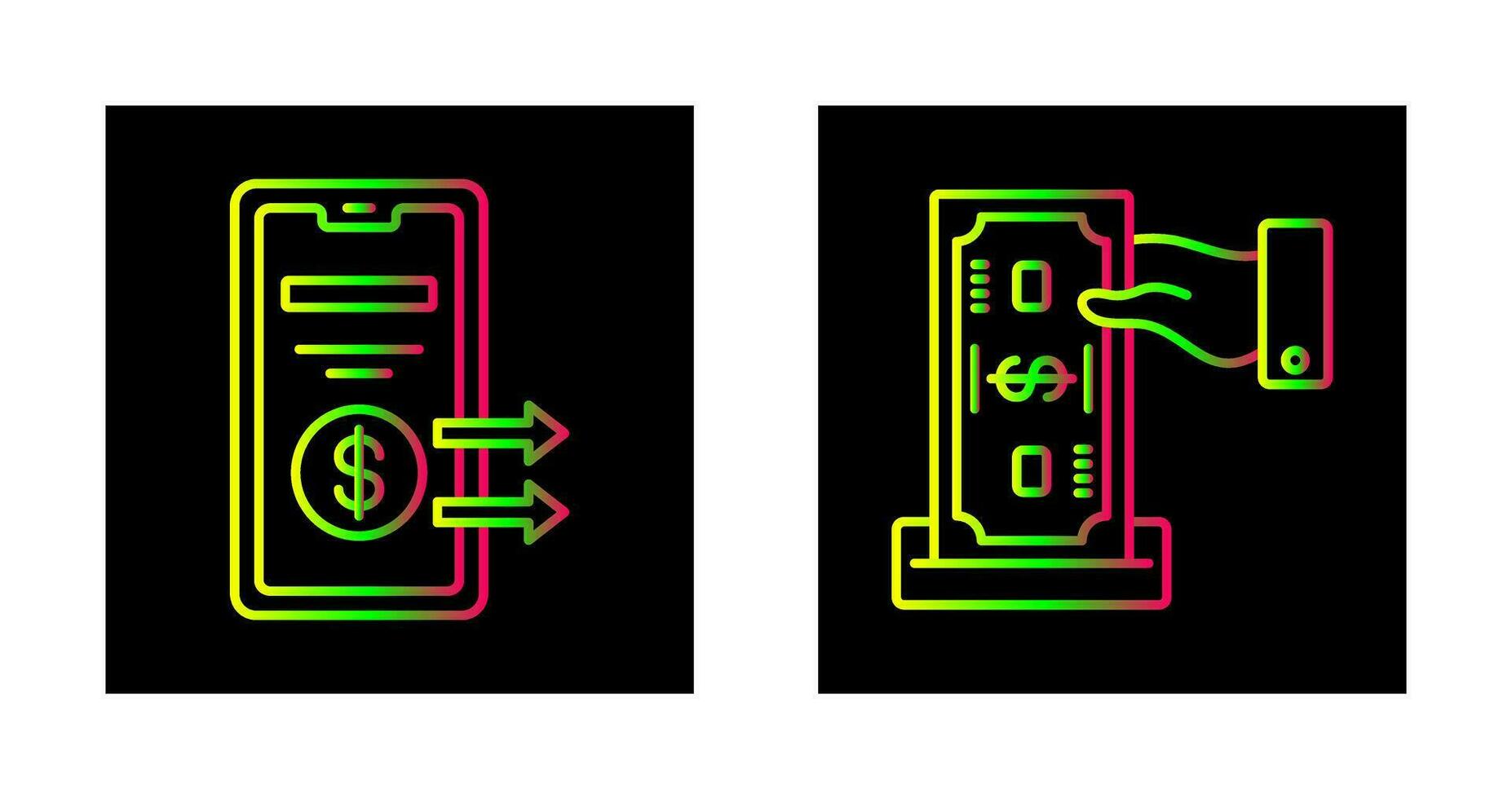 Deposit and Transfer Icon vector