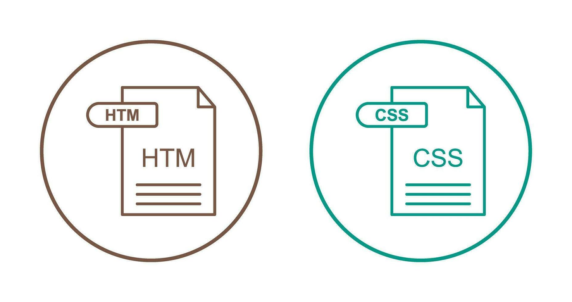 HTM and CSS Icon vector