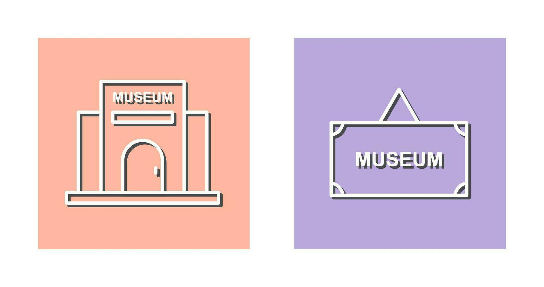 Museum Building and Museum Icon vector