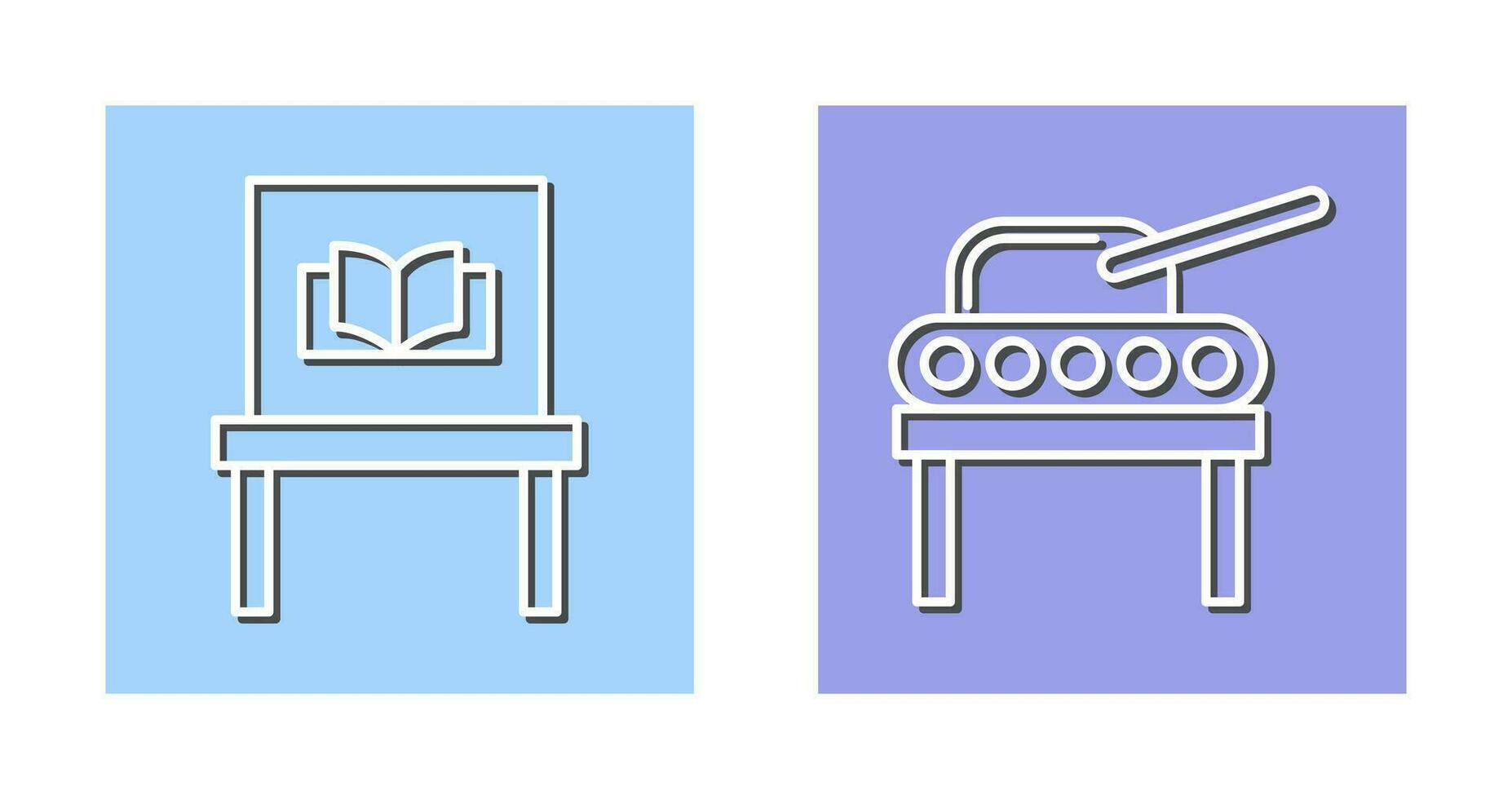 Ancient Book Exhibit and educe Icon vector