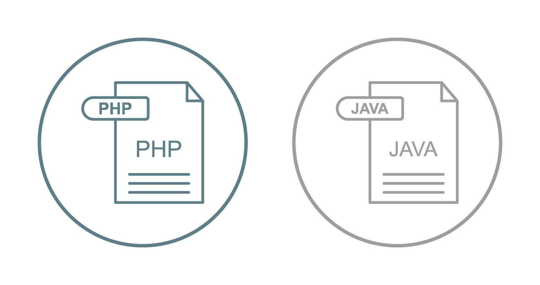 PHP and Java Icon vector