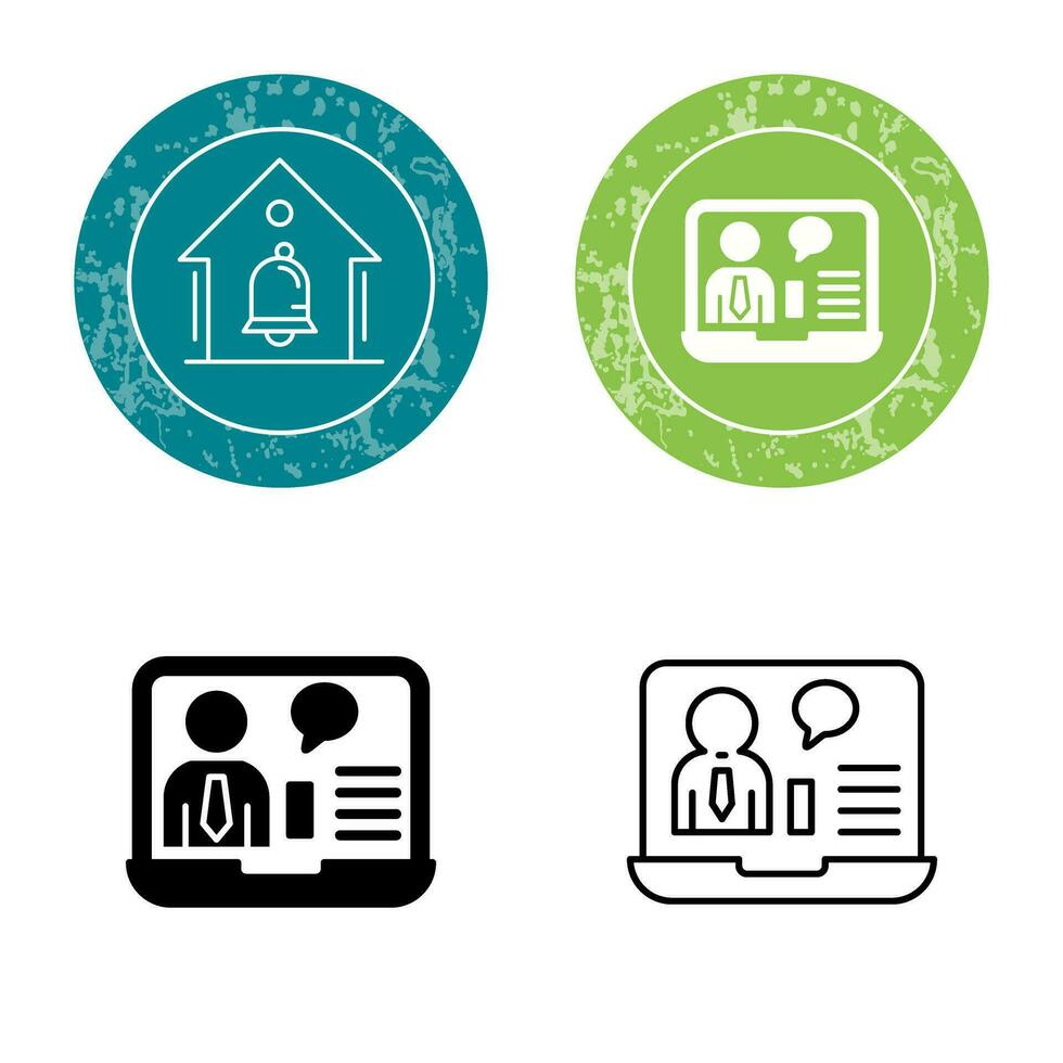 Online Job Interview Vector Icon