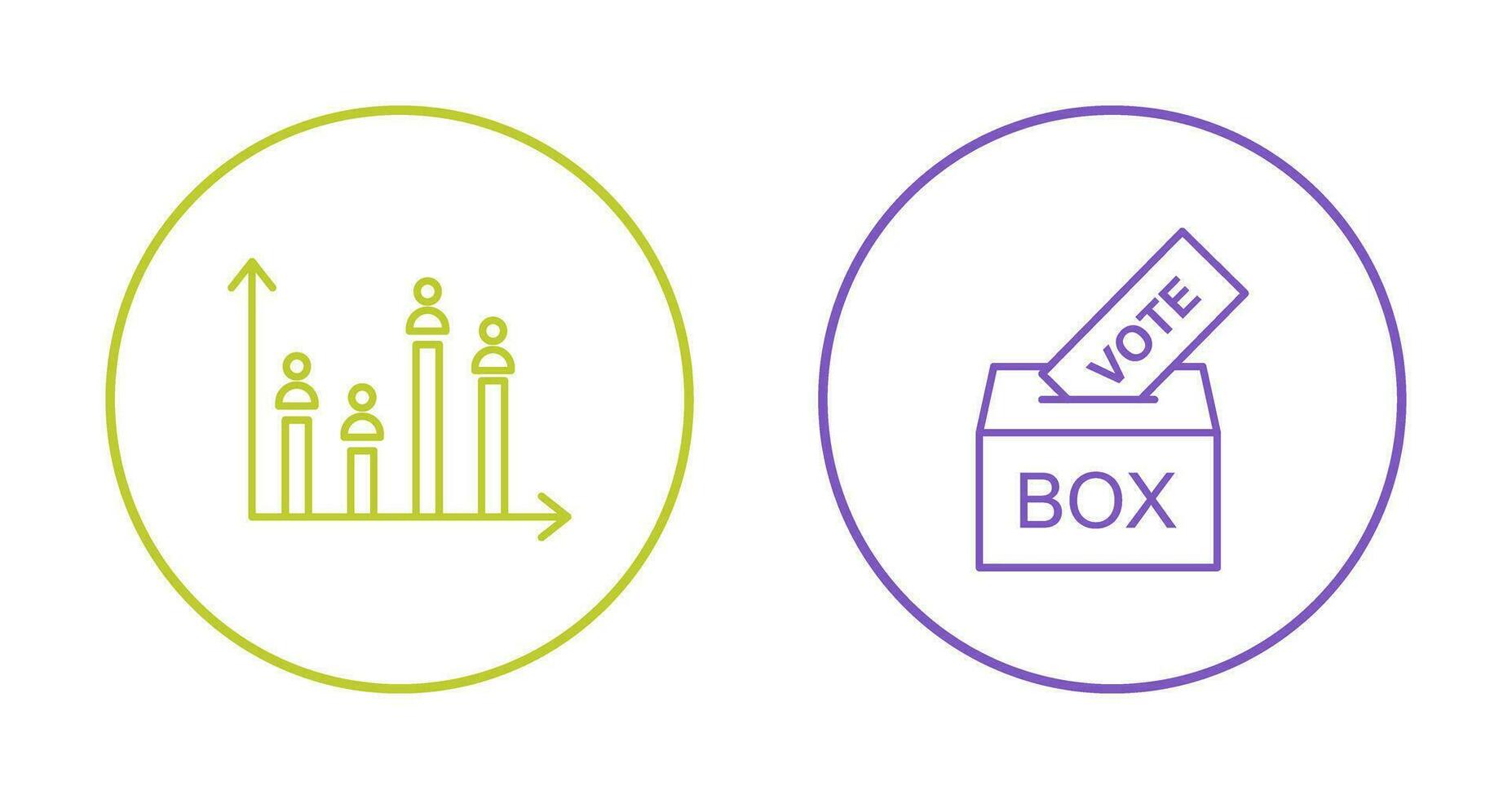 Giing Vote and Candidate and Graph Icon vector