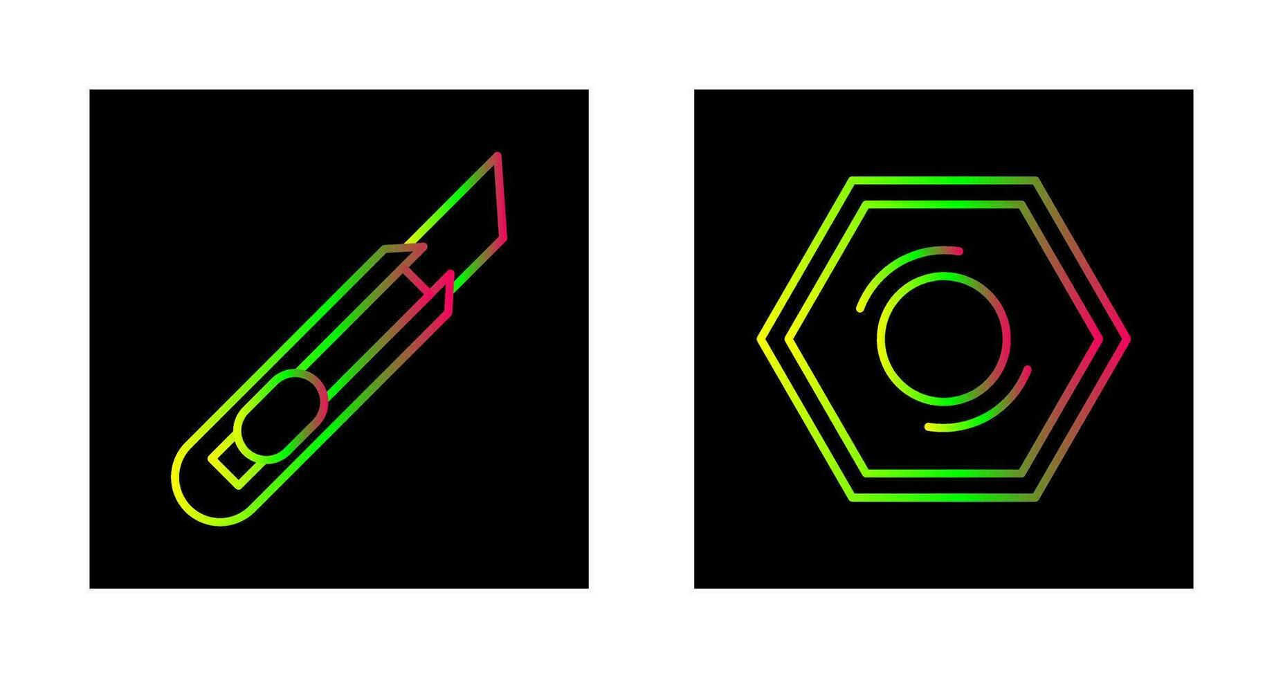 Stationary Kinfe and Nut Icon vector