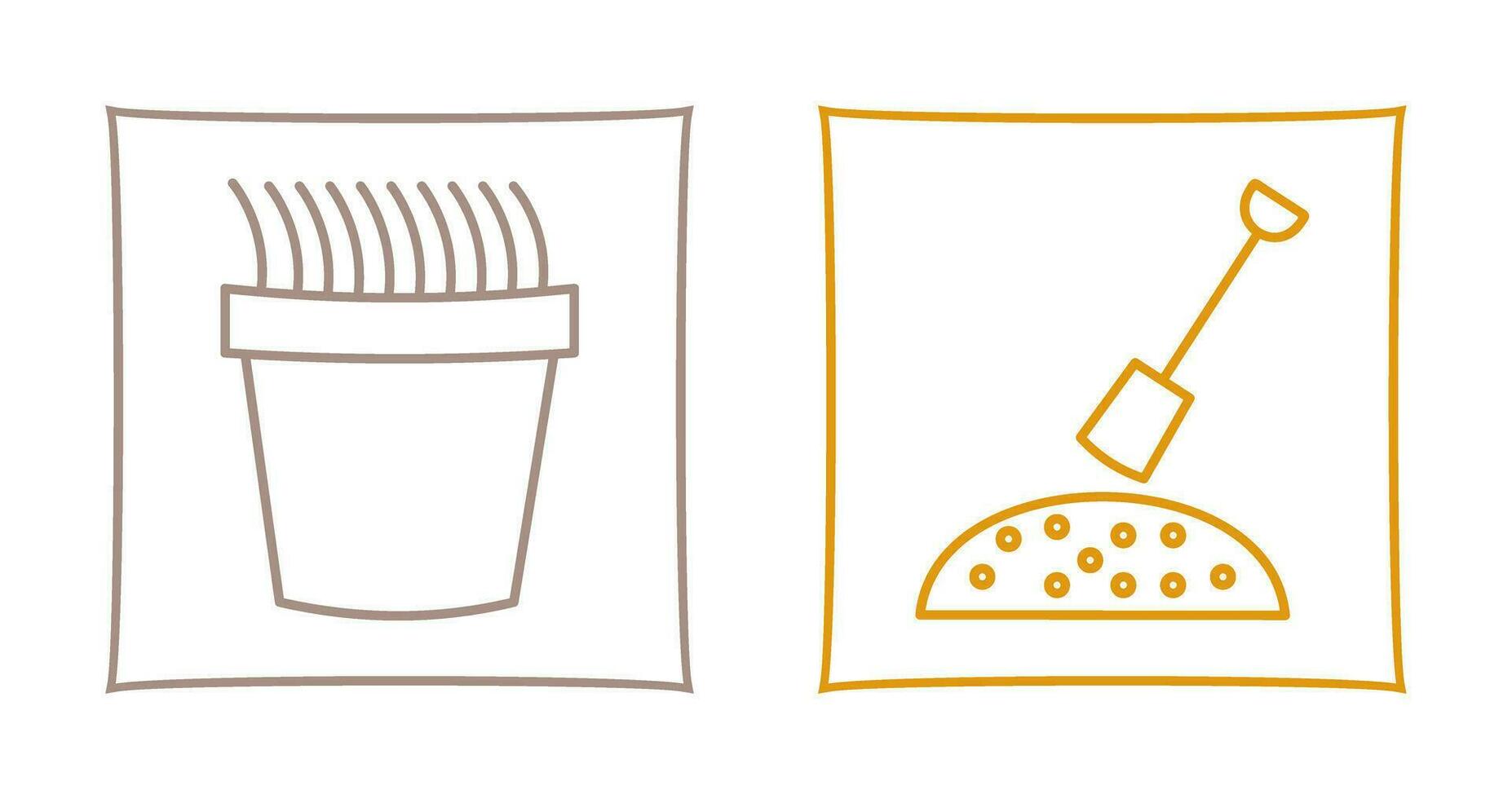Gress Pot and Gardening Icon vector