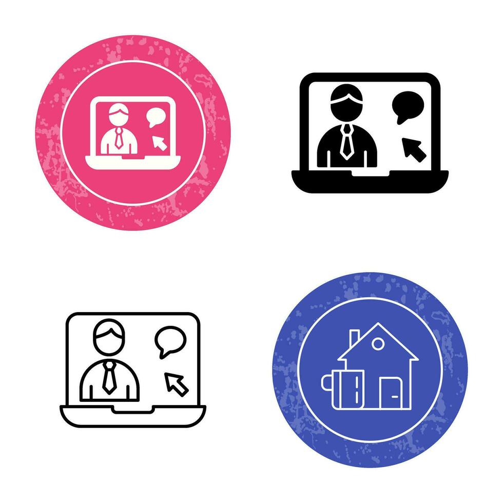 Online Interview Vector Icon